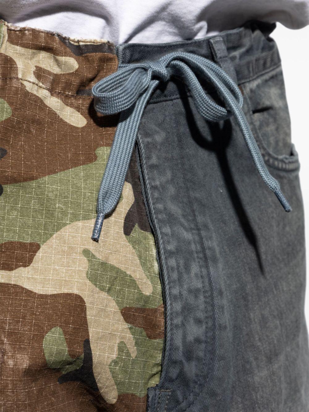 Balenciaga Two-tone Mismatched Cotton Trousers in Gray for Men | Lyst