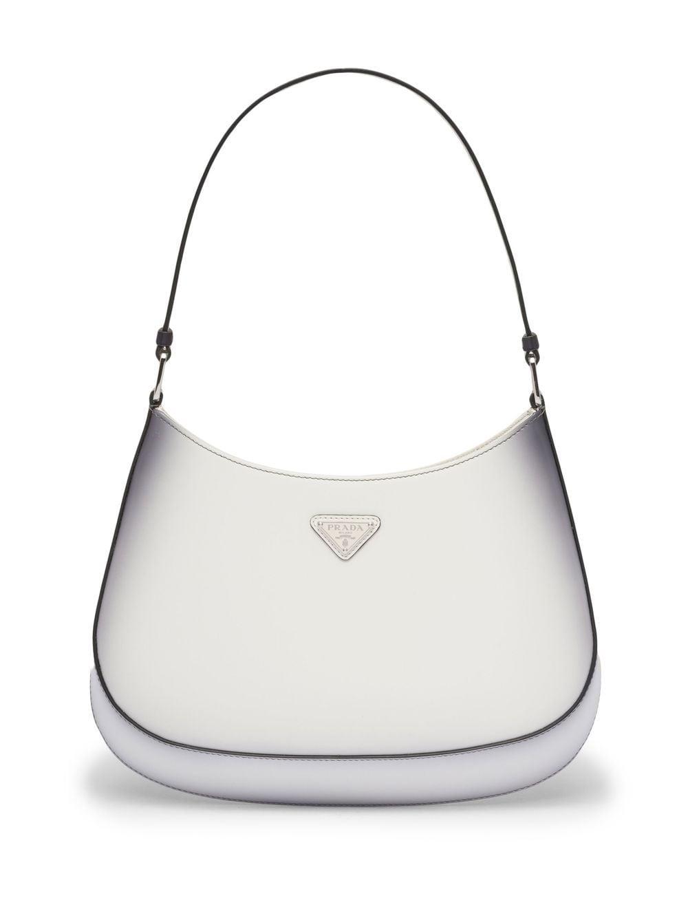 Prada Cleo Brushed Leather Shoulder Bag in White Lyst