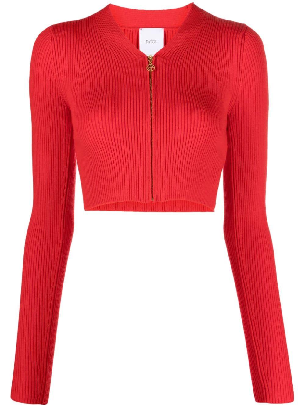 Long sleeve top cropped cardigan