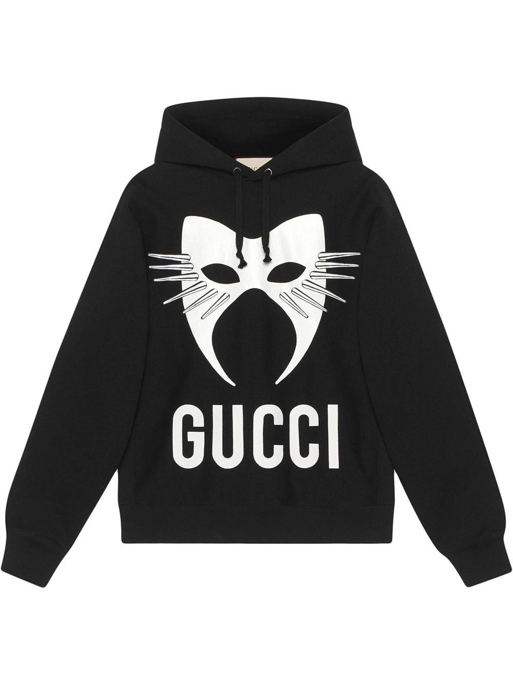 Sweat à capuche Manifesto oversize Gucci pour homme en coloris Noir | Lyst