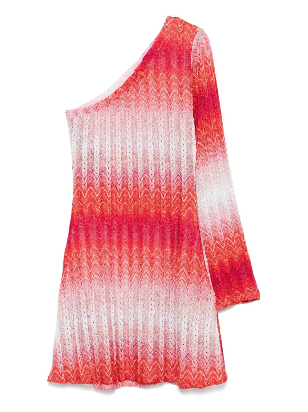 Missoni One-Shoulder Mini Dress in Red | Lyst Missoni One-Shoulder Mini Dress in Red | Lyst