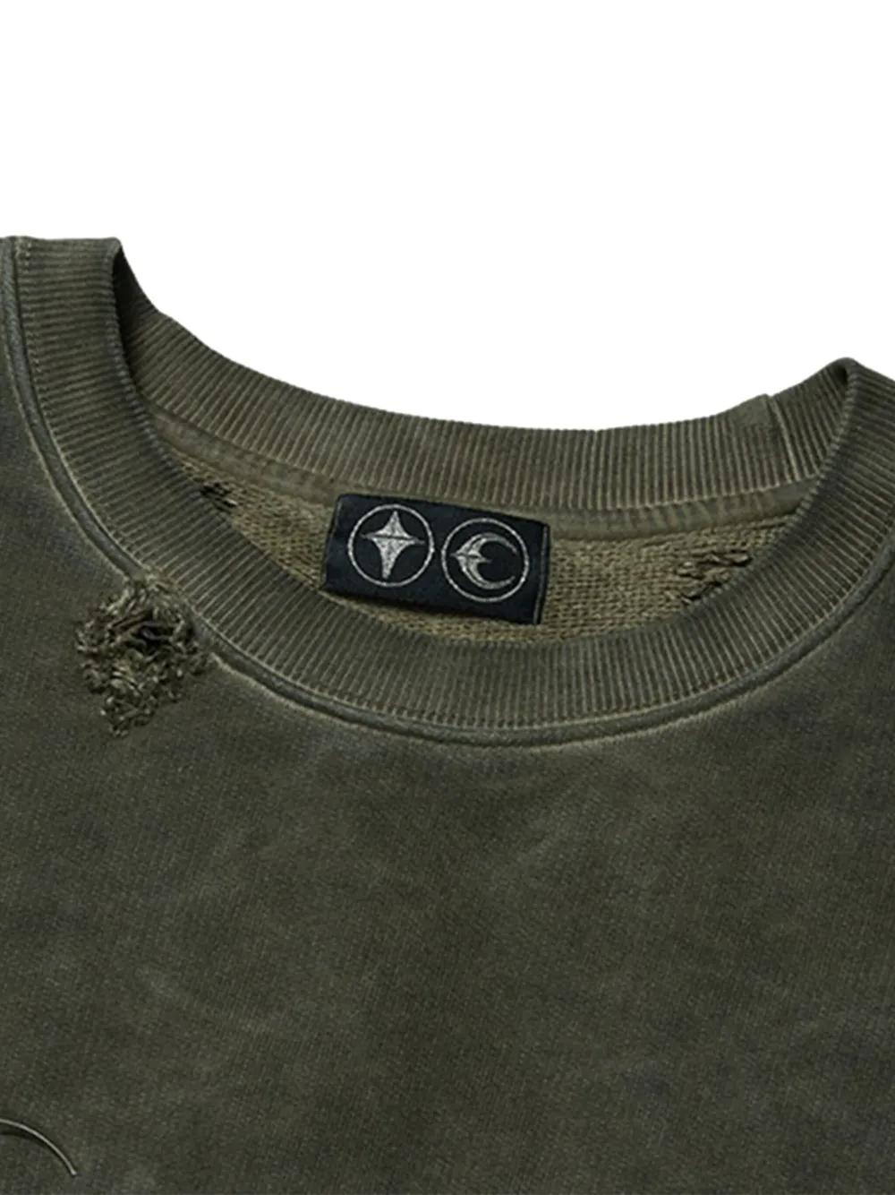 THUG CLUB Distressed-Effect Sweatshirt in Green for Men | Lyst