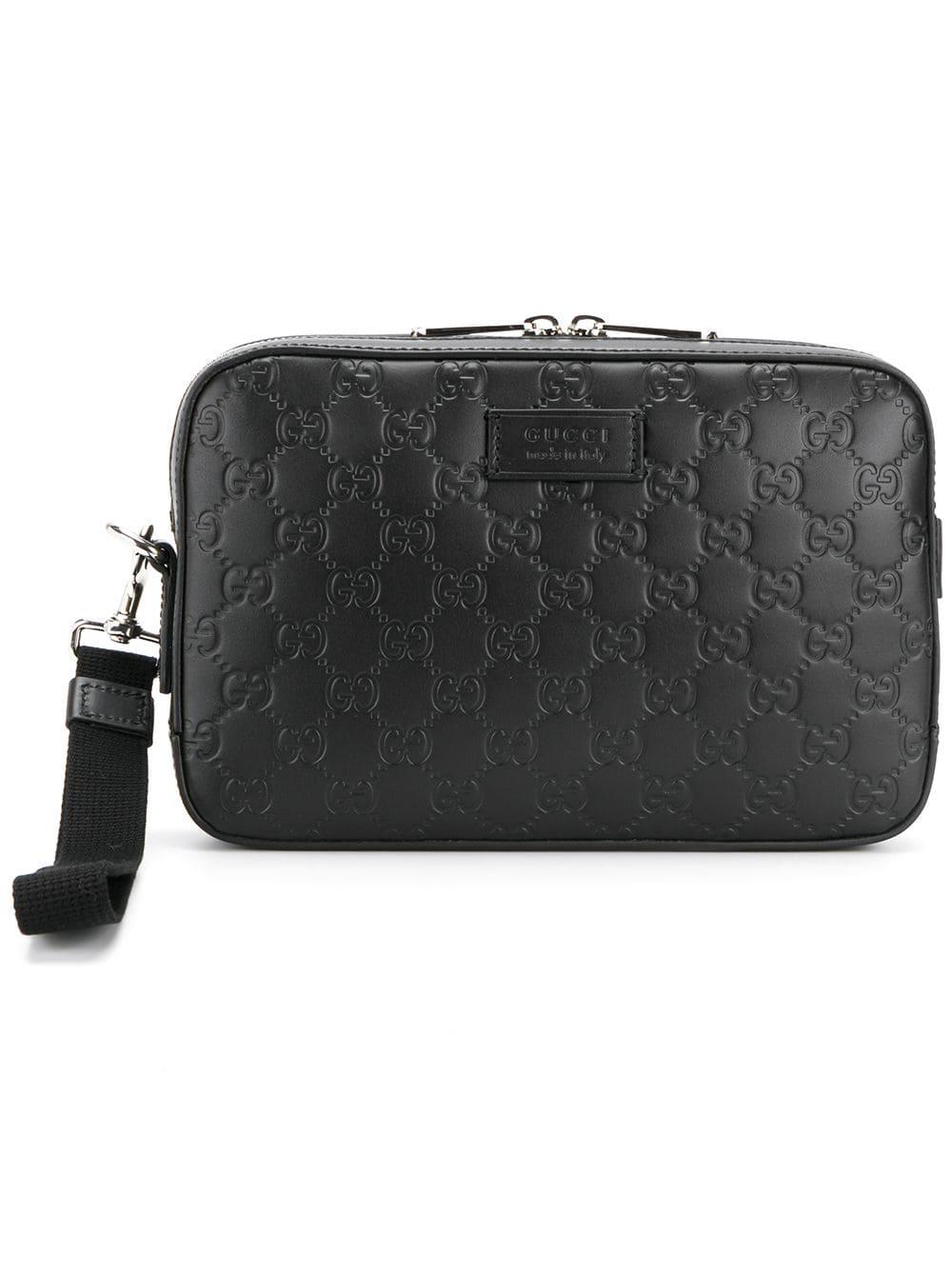 Gucci Signature Clutch in Black | Lyst