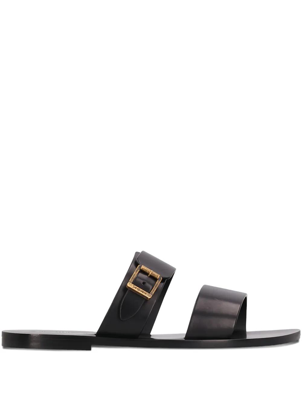 国内発送【Saint Laurent】イオス バックル レザー サンダル SAINT LAURENT イオス バックル レザー サンダル 人気 (Saint