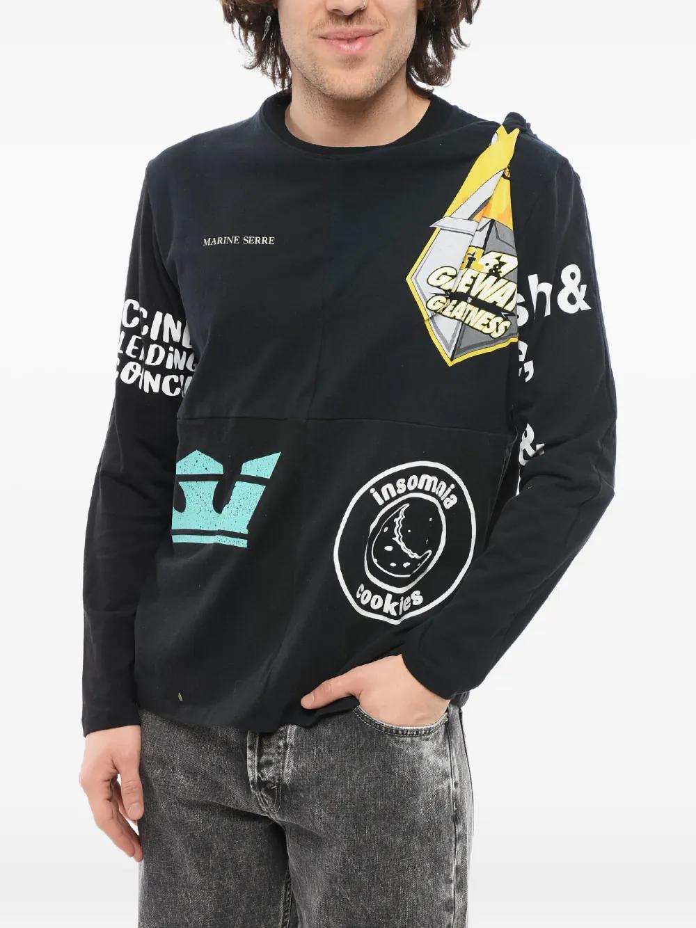 MARINE SERRE◆長袖Tシャツ/--/--/BEG// Organic Cotton Plain Long Sleeve T-shirt • Marine Serre