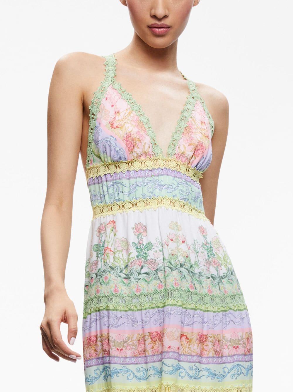 Alice + Olivia Alice + Olivia Karolina Paneled Halter Maxi Dress | Lyst