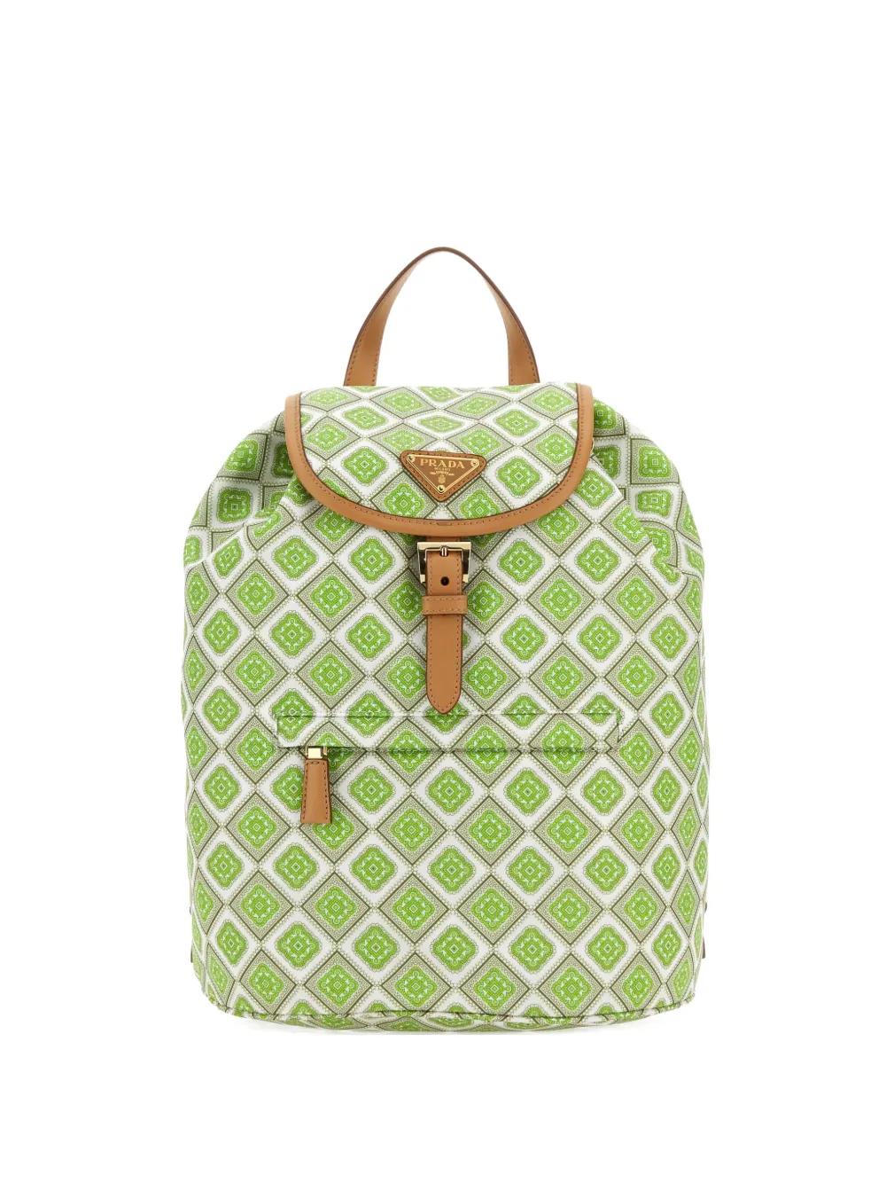 ハンドバッグ PRADA GREEN LEATHER MEDIUM RADA CAREY HANDBAG Green Prada Bags for Women | Lyst