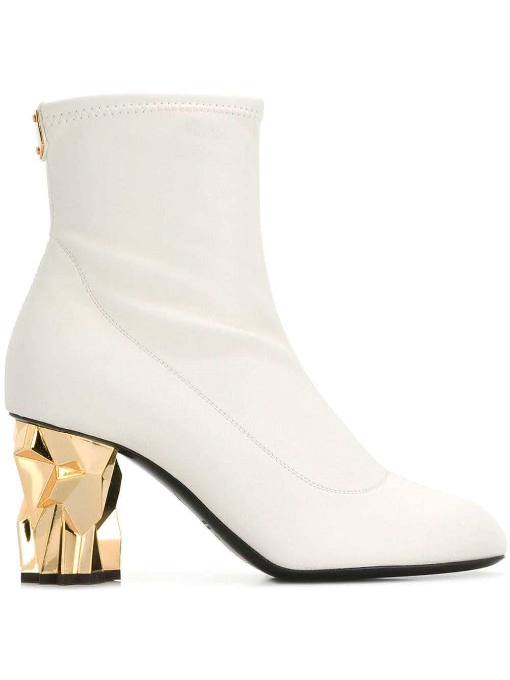 white boot heels