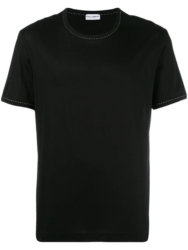 Lyst - Dolce & Gabbana Plain T-shirt in Black for Men