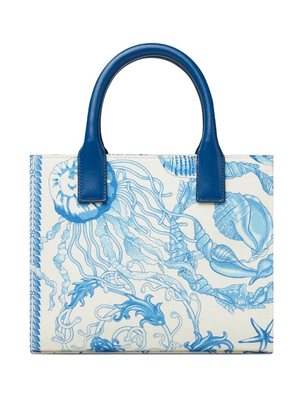 Versace Mini La Medusa Underwater Barocco Tote Bag in Blue | Lyst