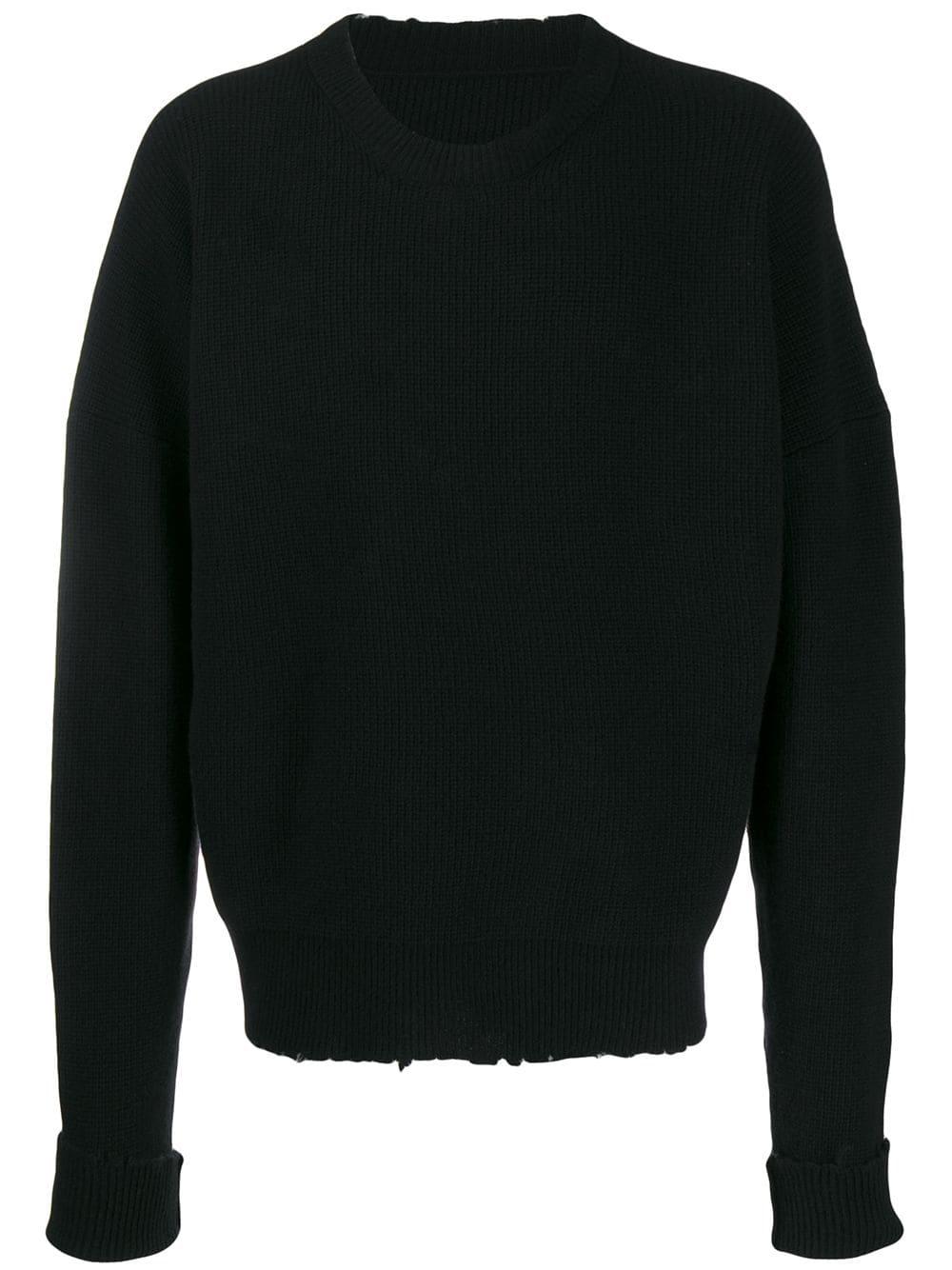Unravel Project Wool Distressed Jumper in Black for Men - Lyst