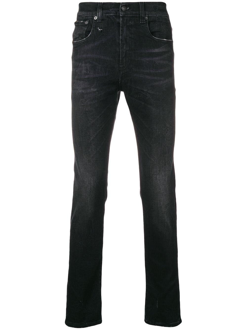 R13 Denim Skate Slim-fit Jeans in Black for Men - Lyst