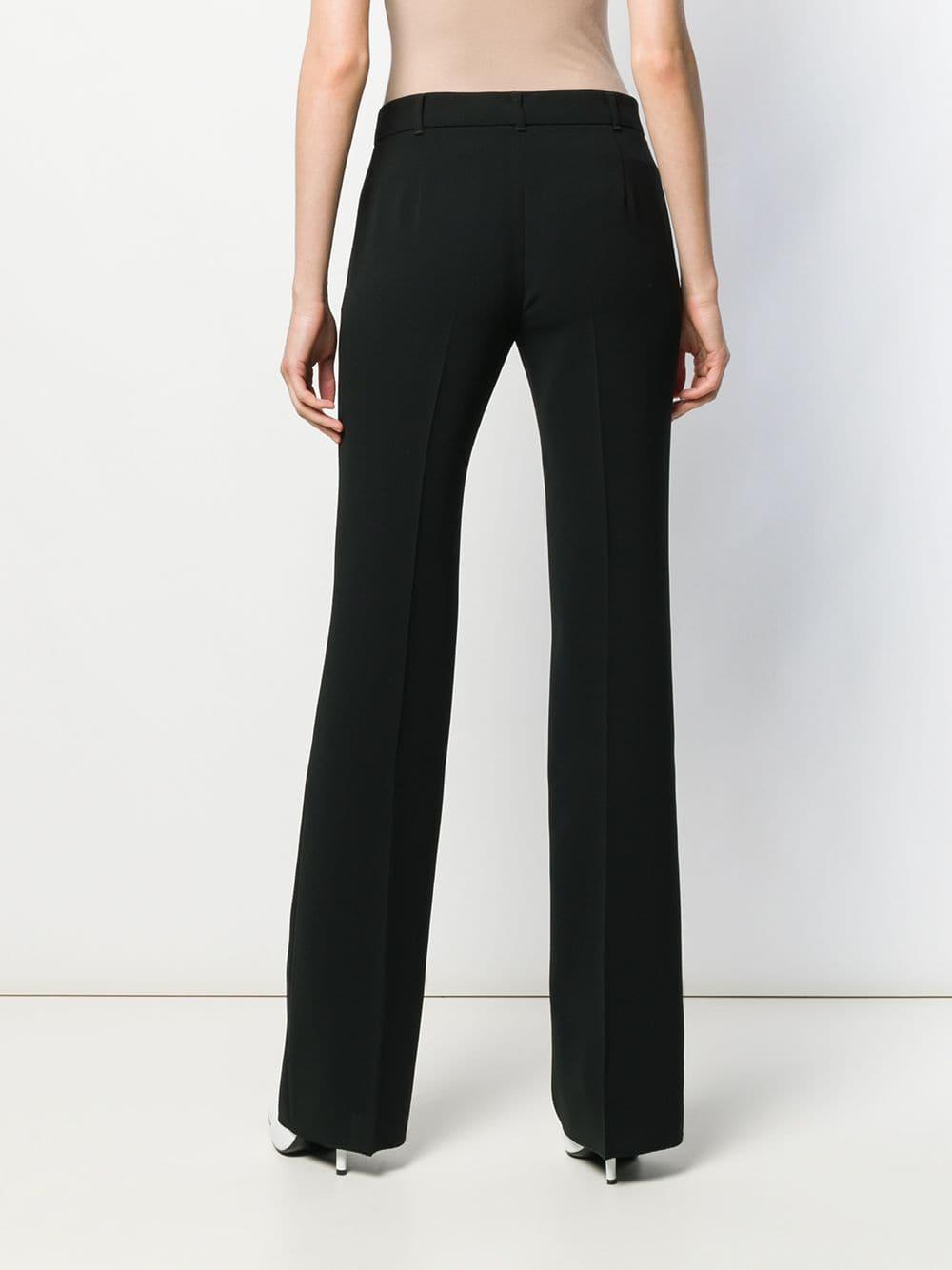 Max Mara Studio Synthetic Crepe Trousers in Black - Lyst