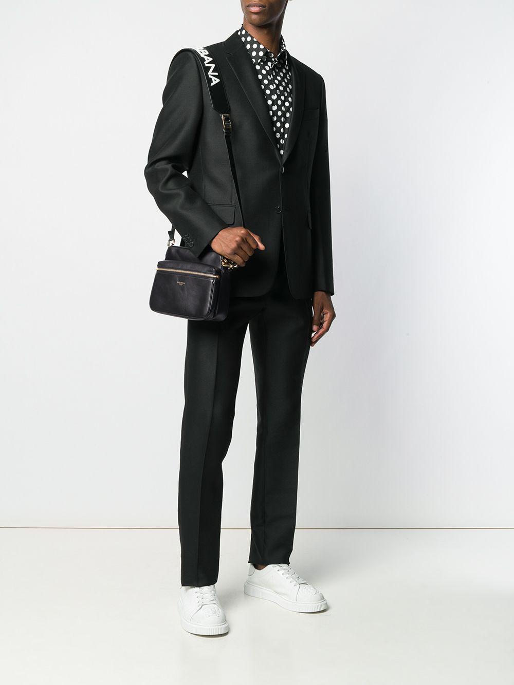 Homme Sacs Sacs messager Sacoche à patch logo Cuir Dolce & Gabbana pour homme en coloris Noir 