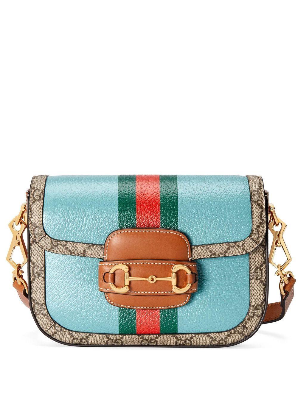 Gucci Horsebit 1955 mini rounded bag in white leather