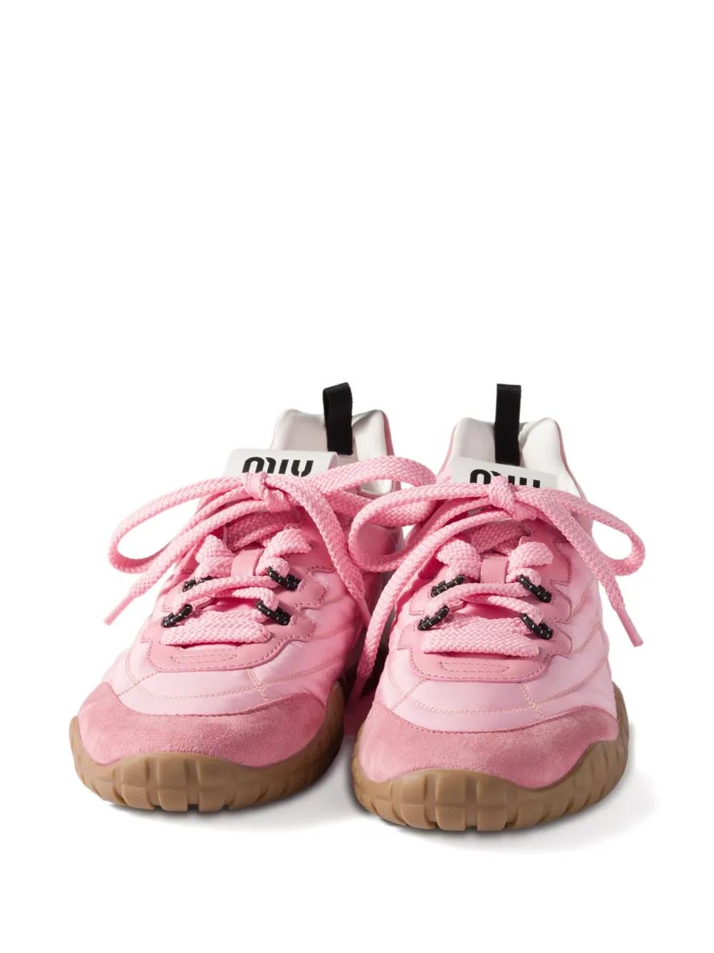 【可愛いデザイン♪】MiuMiu マルチカラー Women Sneakers Miu Miu Womens Multicolor Floral Print Patent Leather Slip