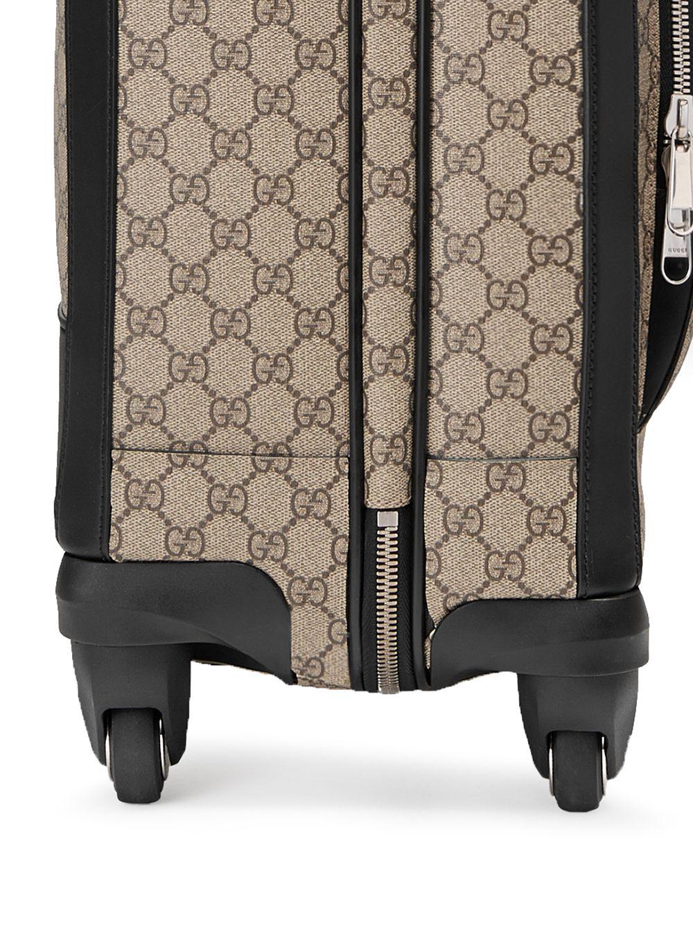 GG Supreme Small Carry On Suitcase in Black - Gucci