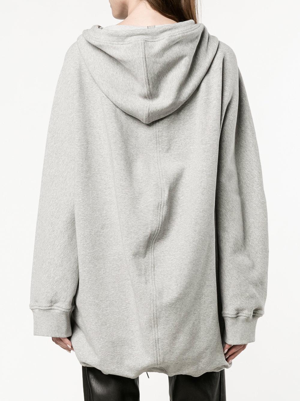 Balenciaga Cotton Oversized Hoodie in Grey (Gray) | Lyst