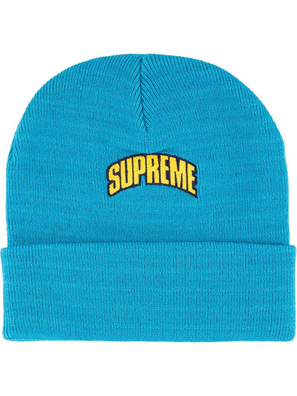 supreme crown logo beanie