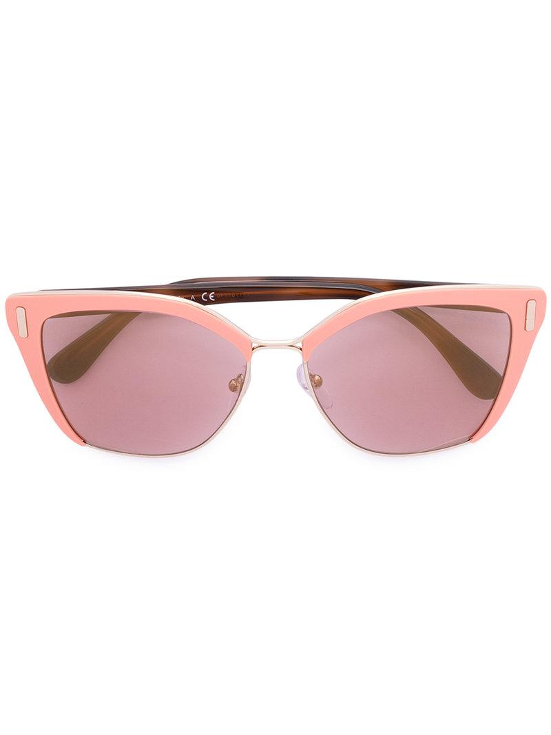 Lunettes De Soleil Oeil De Chat Prada En Coloris Rose Lyst Lunettes De Soleil Oeil De Chat Prada En Coloris Rose Lyst