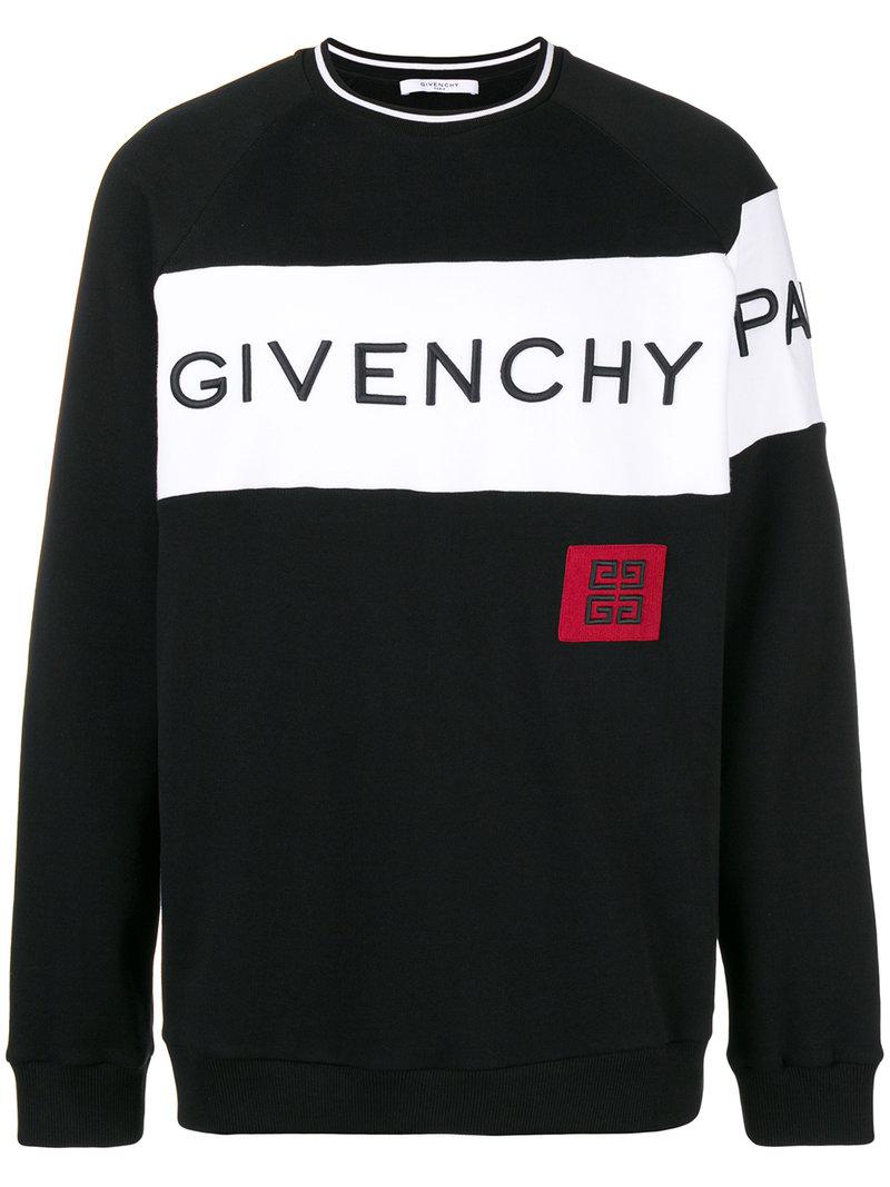 Givenchy Cotton Black And White 4g Vintage Fit Sweatshirt for Men 