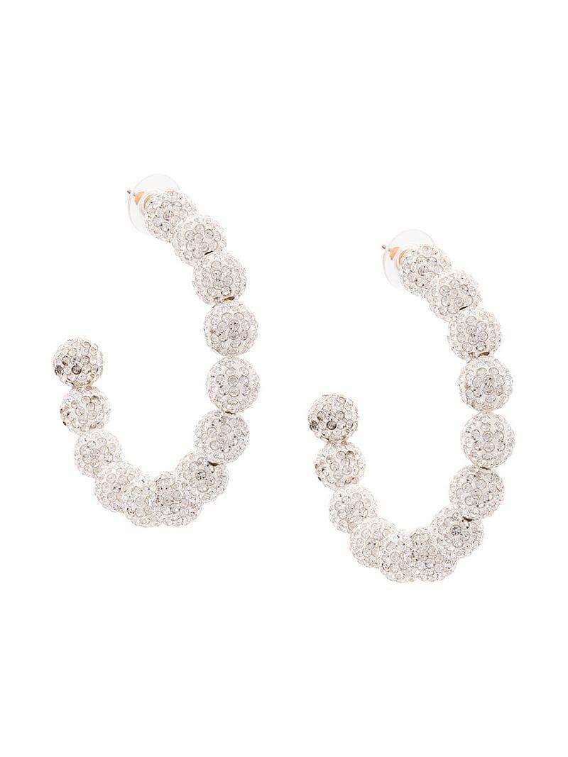 Lele sadoughi 2024 pearl hoop earrings