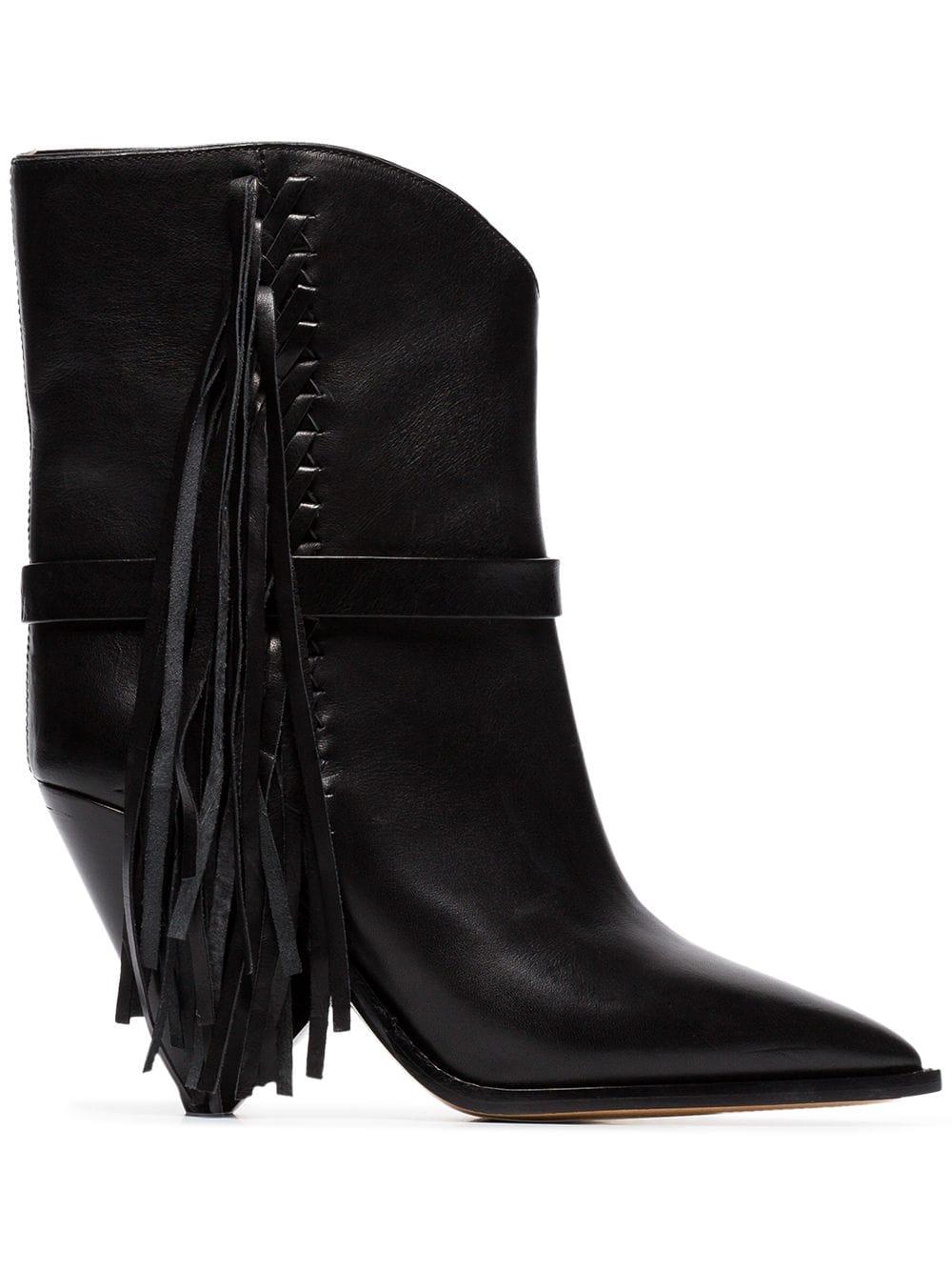 Botas Loffen 90 con flecos Isabel Marant de Cuero de color Negro | Lyst