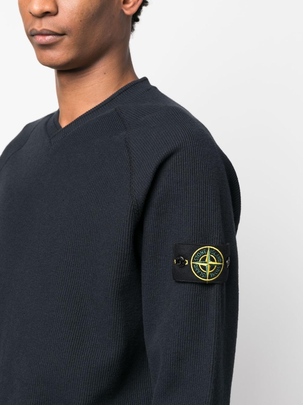 Stone Island Logo Patch Crewneck in Blue for Men | Lyst