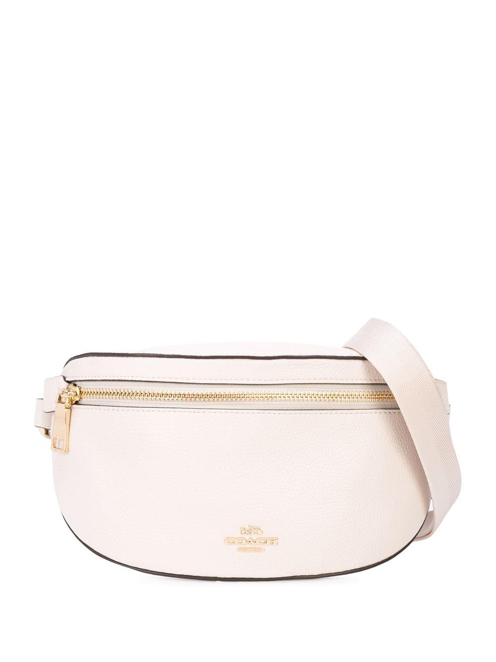 COACH Pebble Belt Bag in White | Lyst