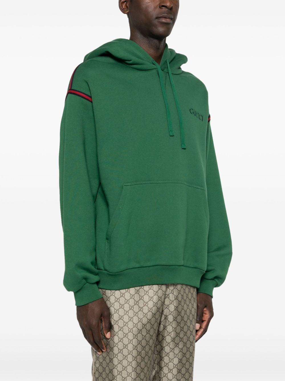 トップス Gucci Green Cotton Jersey Hoodie Gucci Green Cotton Jersey Hoodie Gucci