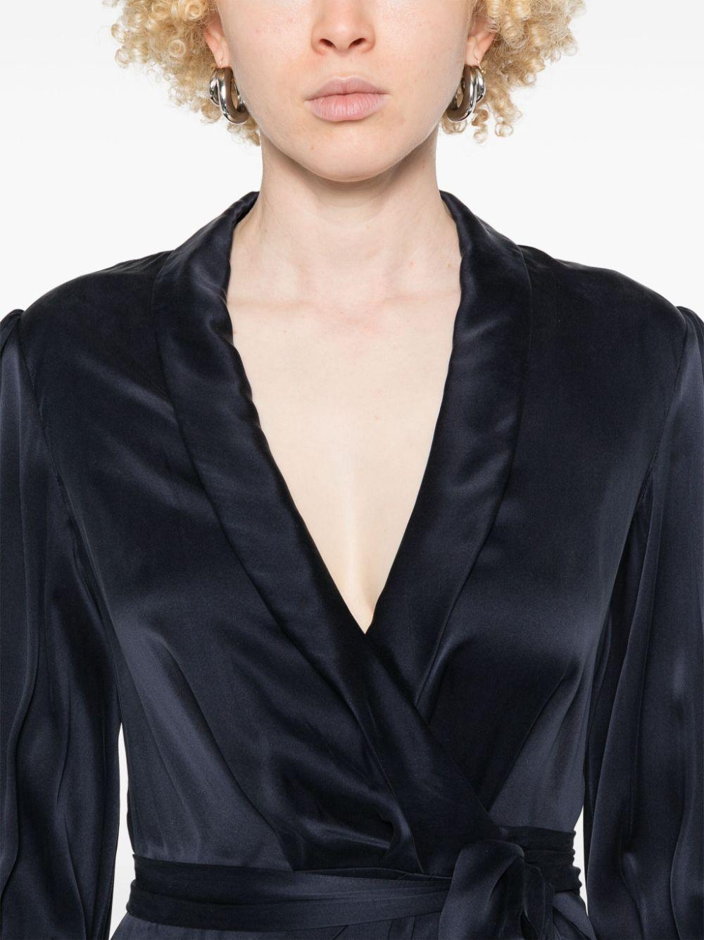 Silk wrap mini dress sale
