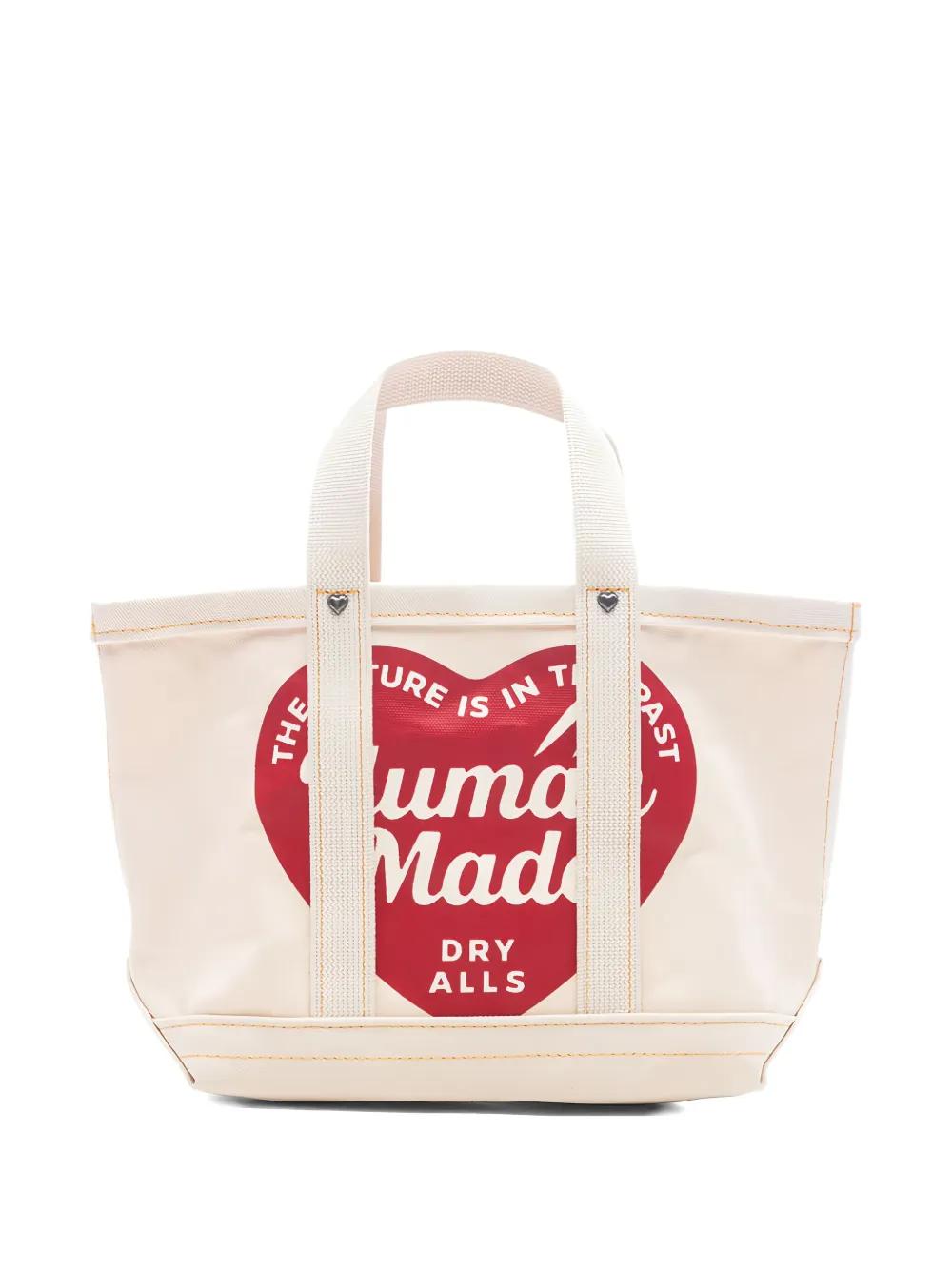関税送料込【HUMAN MADE】ガーメントダイトートバッグ☆白 ロゴ 関税送料込【HUMAN MADE】ガーメントダイトートバッグ☆白 ロゴ