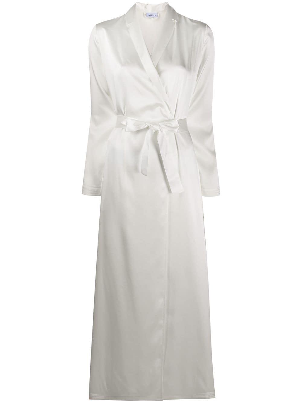 La Perla Long-length Silk Robe in White - Lyst