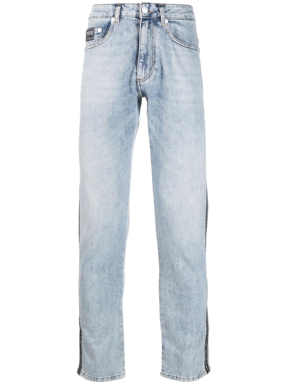 Versace Jeans Couture Halbhohe Straight-Leg-Jeans in Blau für Herren | Lyst  AT