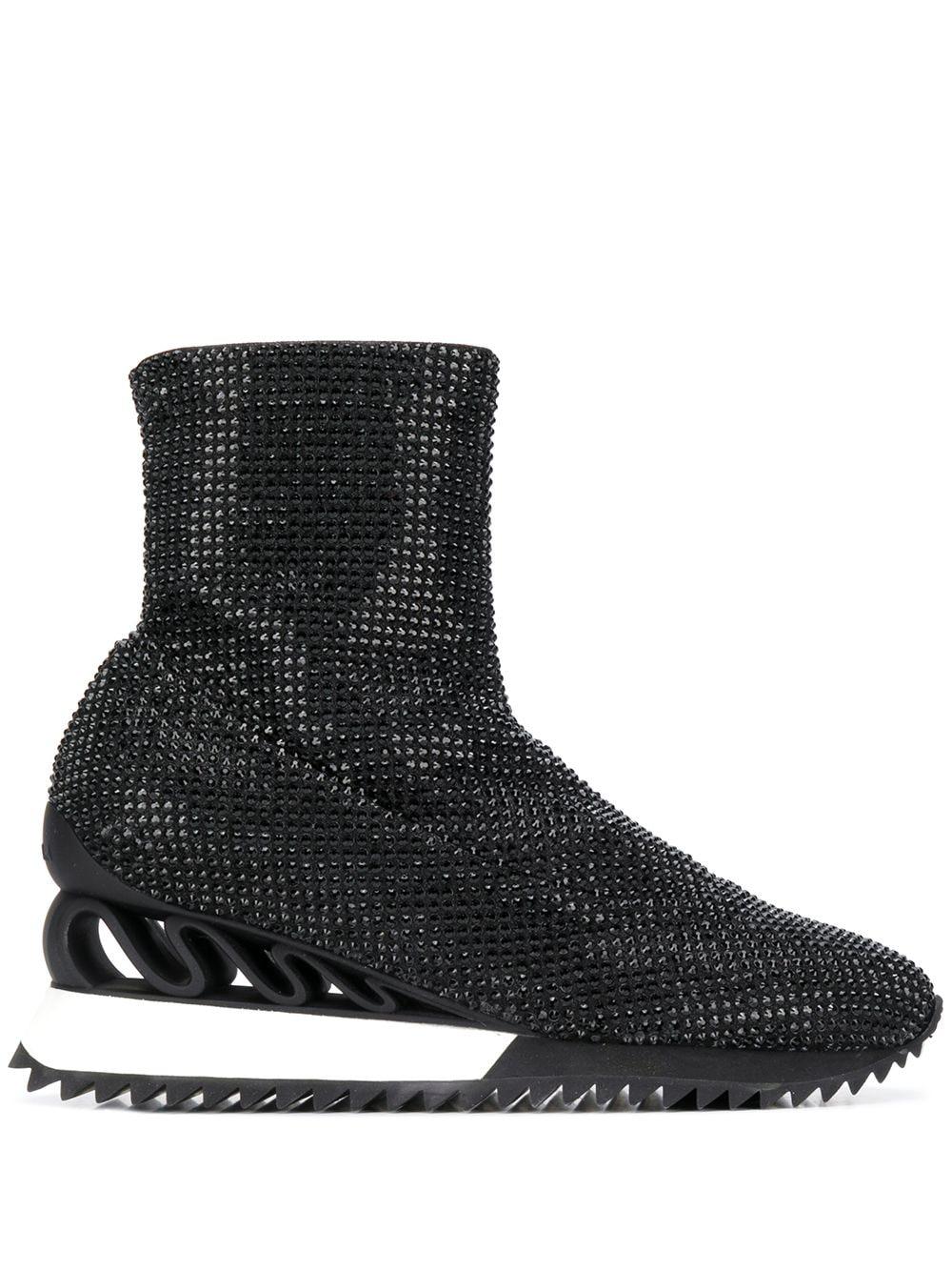 Le Silla Leather Queen Burma Sneaker Boots in Black - Lyst