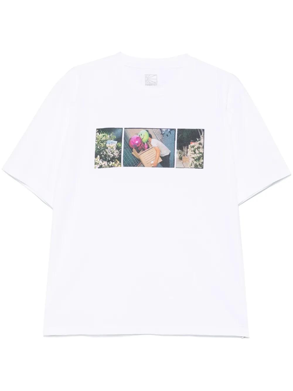 【関税込み】Rassvet グレー プリントTシャツ Rassvetのグレー プリントTシャツがセール中