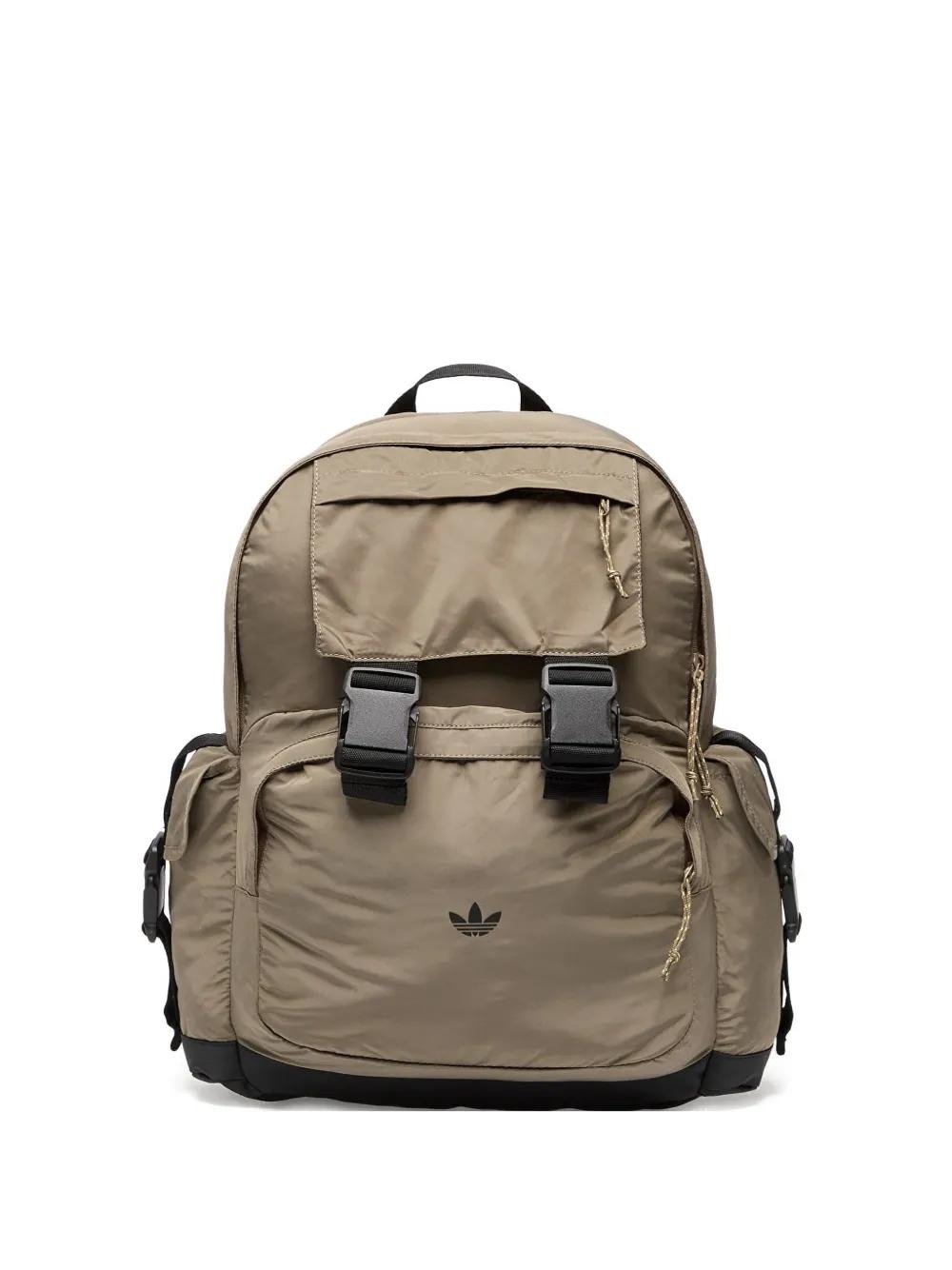 adidas backpack with buckle adidas Buckle Detail Backpack in Natural