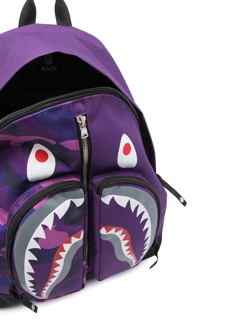 BAPE Color Camo Shark Day Backpack Purple - SS23 - US