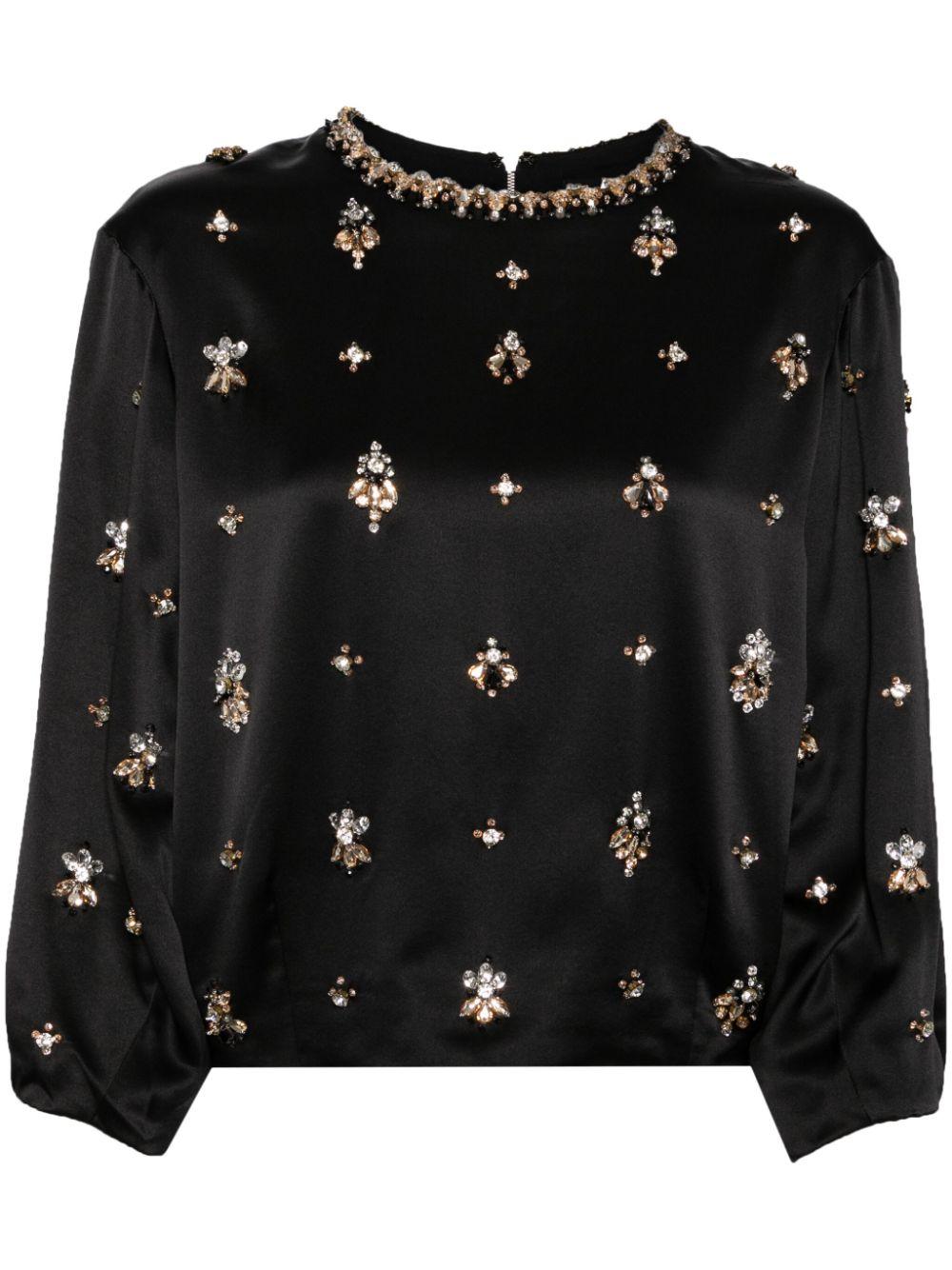 Jenny Packham レディース ブラック Disco ビジュートリム トップ トップス