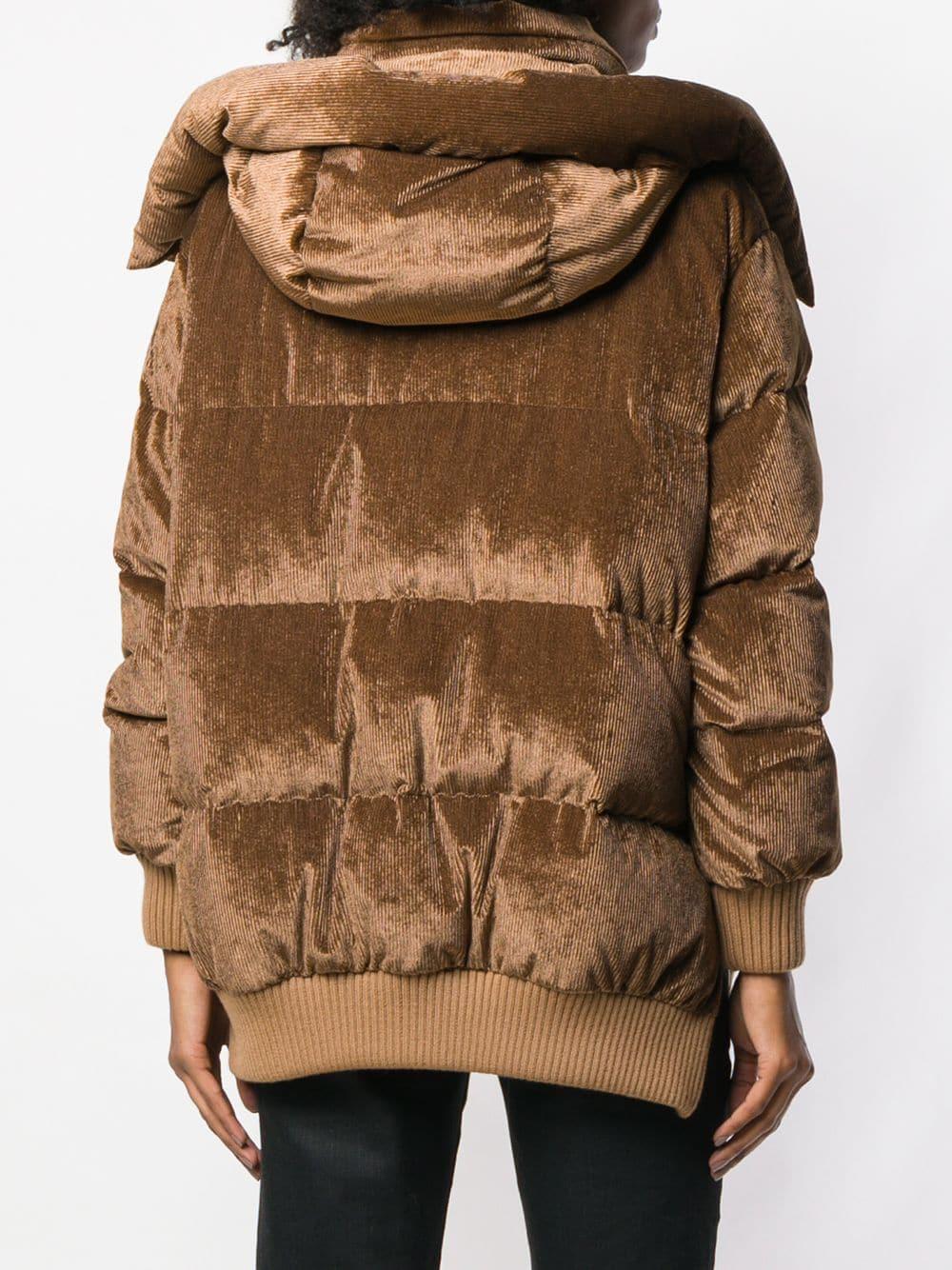 moncler puffer jacket brown