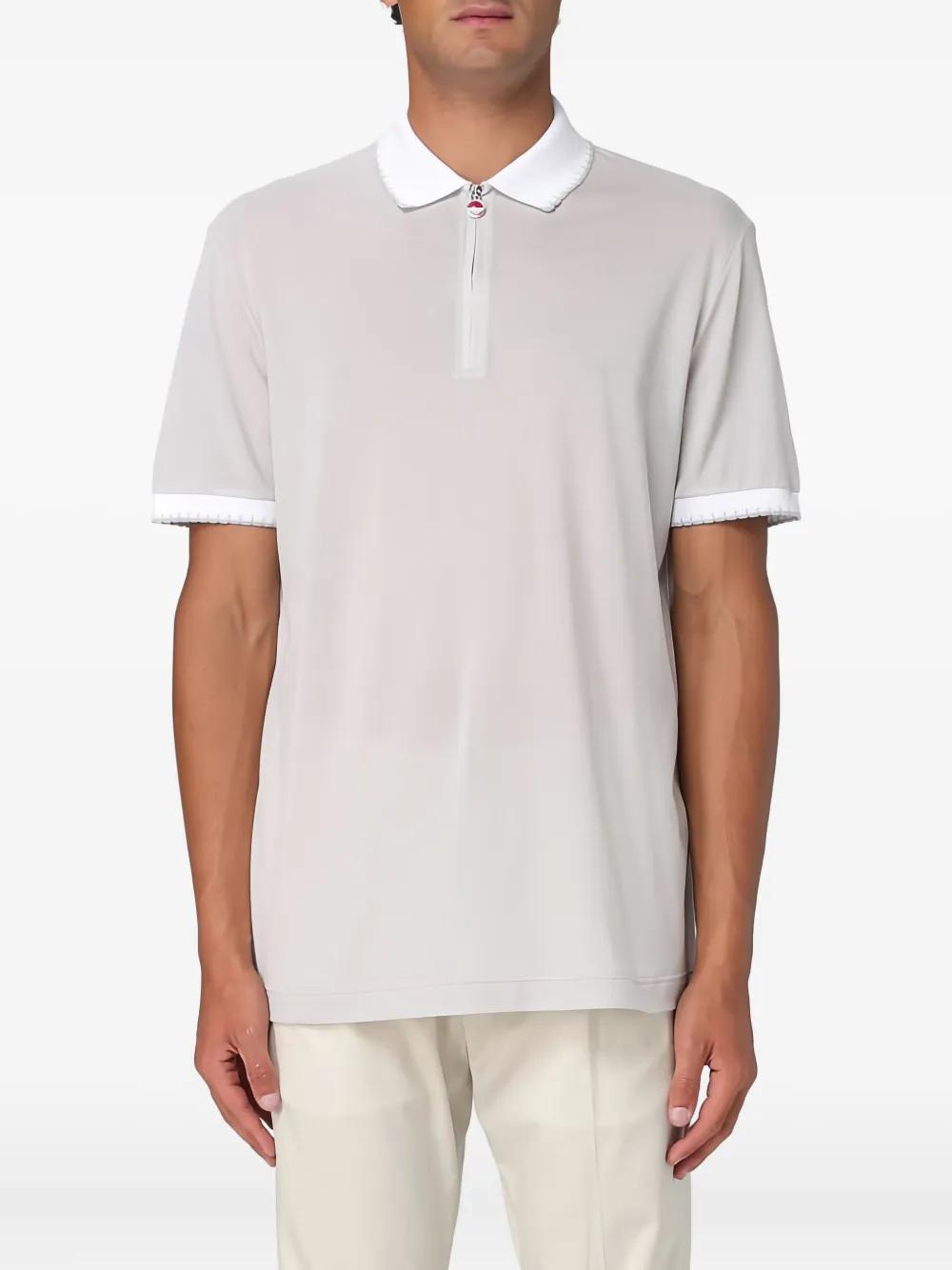 Tシャツ・カットソー Kiton SS25 'Ciro' polo shirt (UMK0458V111 A002) Kiton Ciro Polo Shirt - Blue - Men | UMK0458V111A002 | thebs.com