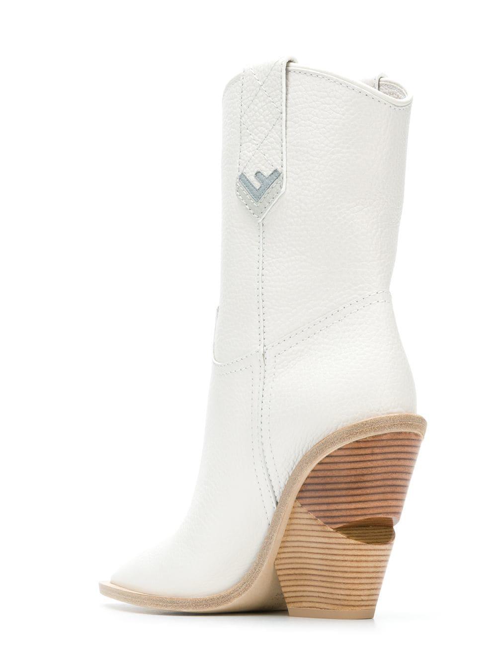 fendi white cowboy boots