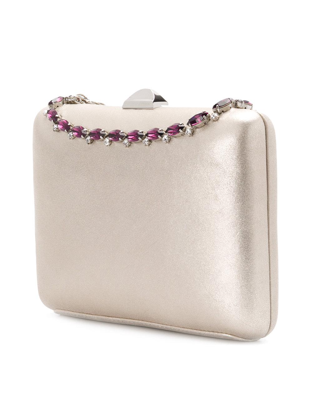 Rodo Leather Embellished Clutch Bag in Metallic Lyst