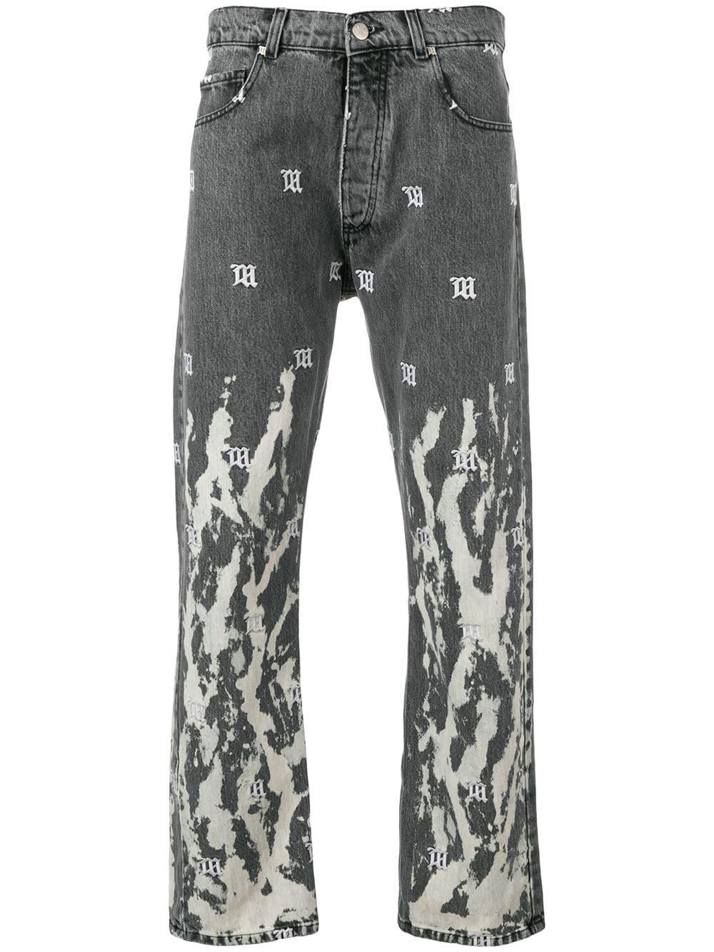 MISBHV Monogram High-waisted Jeans