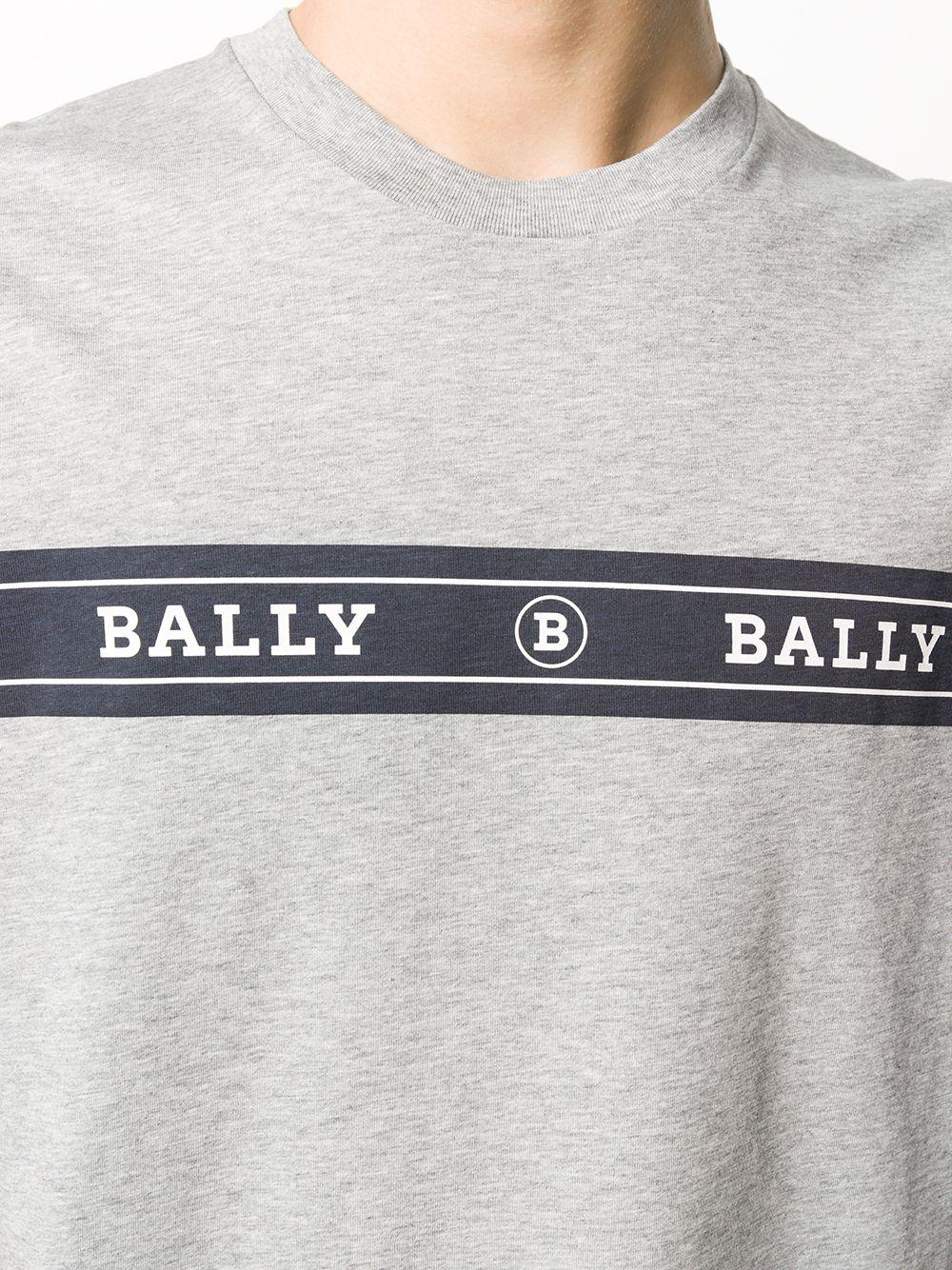 Bally Cotton Double Logo Tshirt in Grey (Gray) for Men Save 24 Lyst