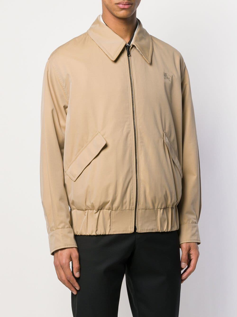 Burberry Cotton Reversible Gabardine And Check Harrington Jacket in ...