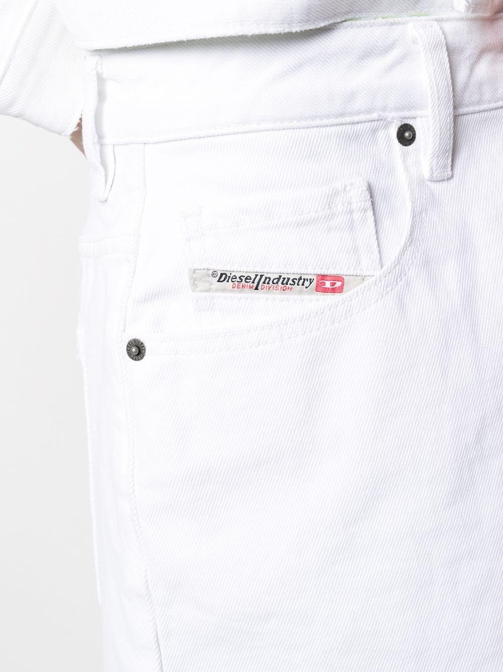 DIESEL Distressed Denim Shorts in White - Lyst