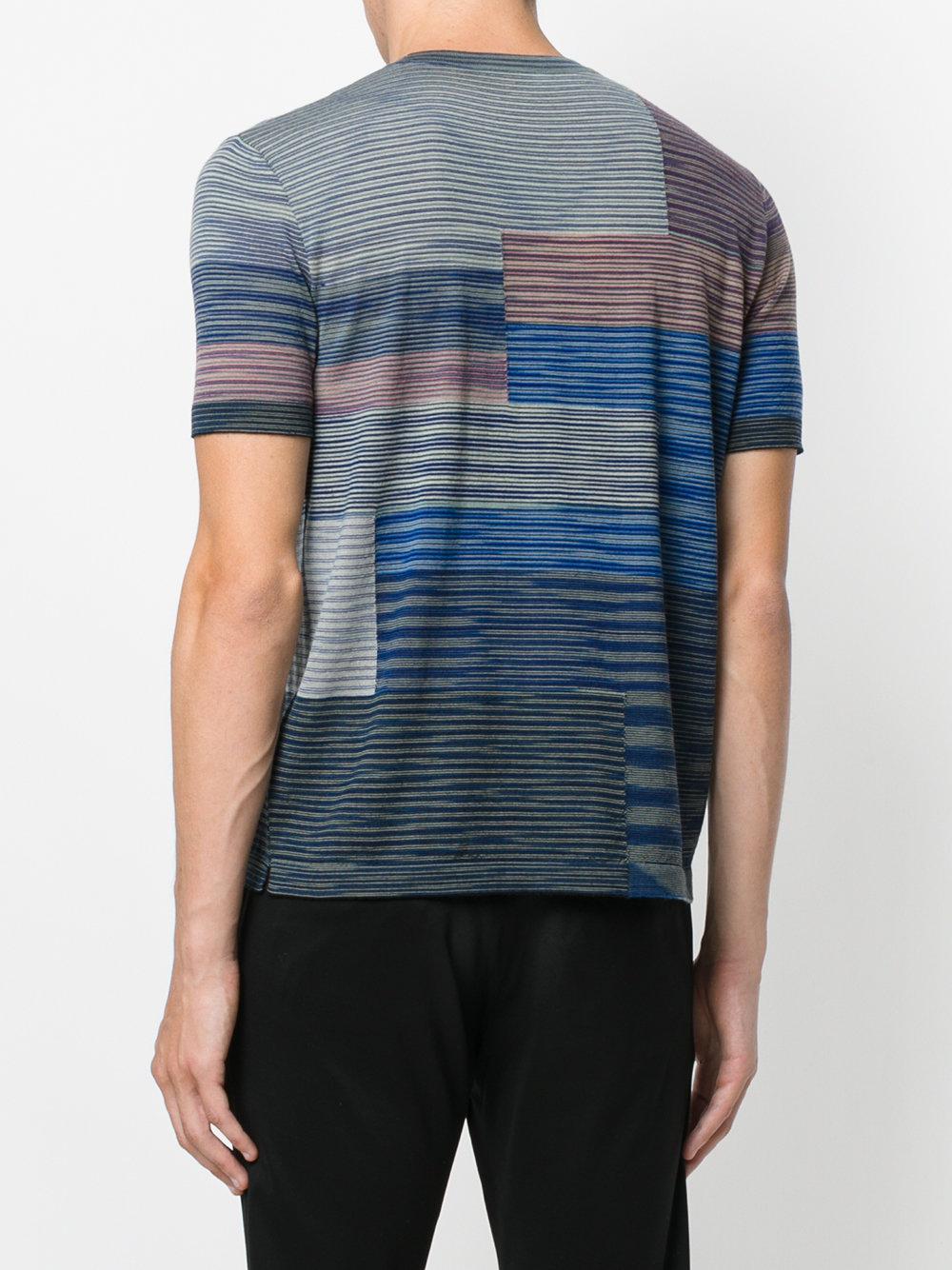 Missoni Wool Knitted T-shirt in Blue for Men - Lyst