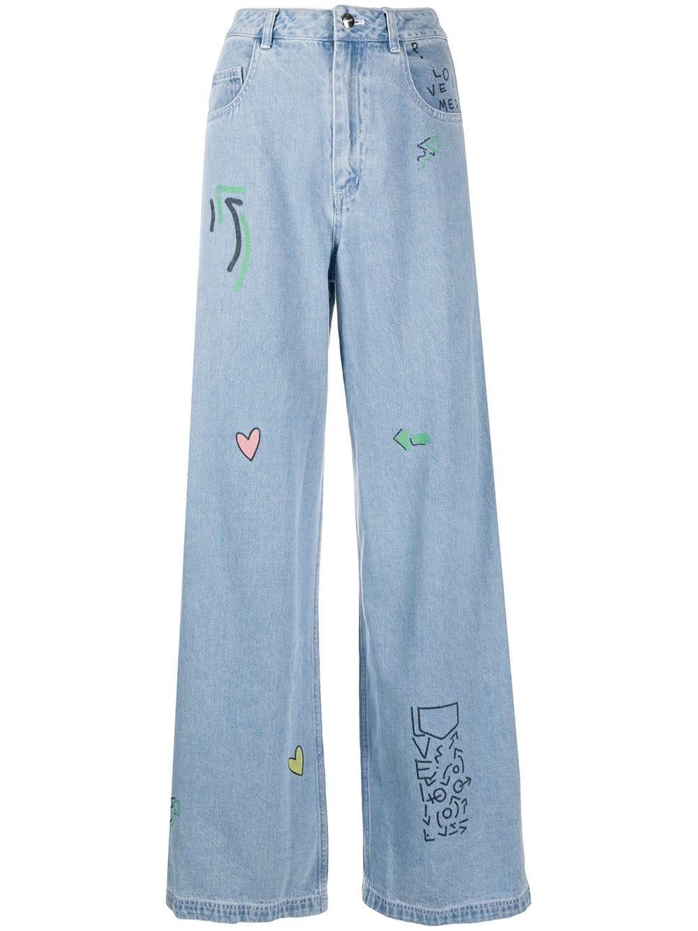 adidas Denim Fiorucci Tracksuit Jeans in Blue | Lyst