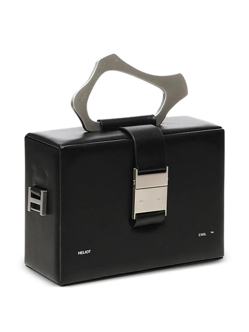 【HELIOT EMIL】グレー Attache バッグ HELIOT EMIL LIQUID METAL ATTACHE TOTE